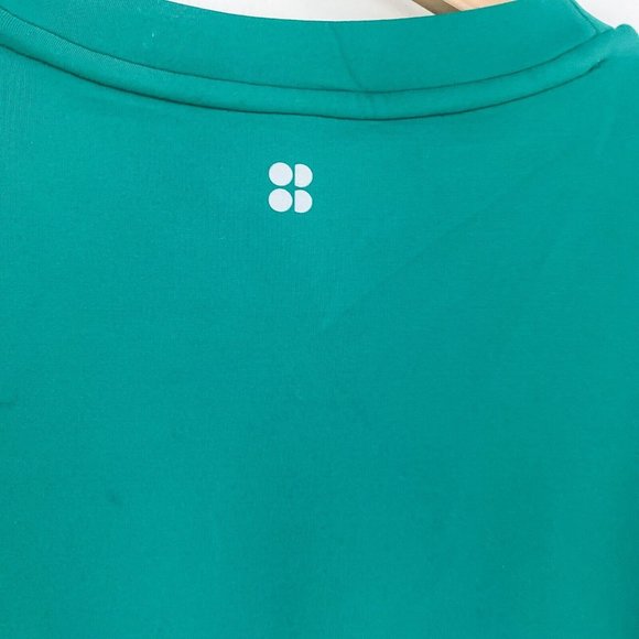 Sweaty Betty Emerald Green Scuba Fabric Drawstring Waist Sweatshirt XS - Picture 10 of 11